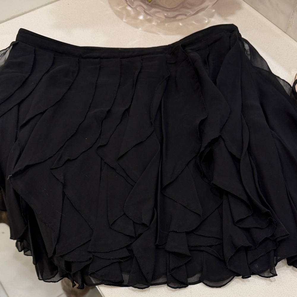 Tiger of Sweden Black Layered Mini Skirt